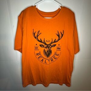 Realtree Men's Bold Orange Deer Tee